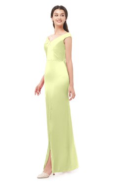 ColsBM Maryam Daffodil Bridesmaid Dresses Mature Sheath Off The Shoulder Floor Length Half Backless Split-Front