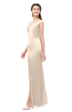 ColsBM Maryam Silver Peony Bridesmaid Dresses Mature Sheath Off The Shoulder Floor Length Half Backless Split-Front