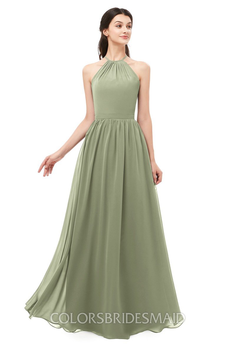 moss green gown