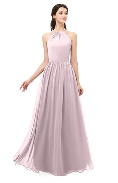 ColsBM Irene Pale Lilac Bridesmaid Dresses Sleeveless Halter Criss-cross Straps Sexy A-line Sash