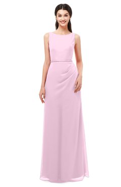 ColsBM Livia Baby Pink Bridesmaid Dresses Sleeveless A-line Traditional Pick up Floor Length Sabrina