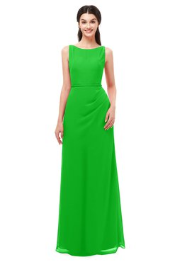 ColsBM Livia Classic Green Bridesmaid Dresses Sleeveless A-line Traditional Pick up Floor Length Sabrina