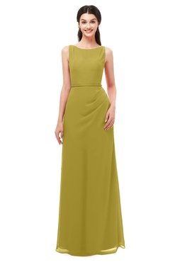 ColsBM Livia Golden Olive Bridesmaid Dresses Sleeveless A-line Traditional Pick up Floor Length Sabrina