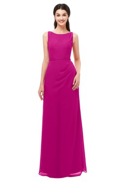 ColsBM Livia Hot Pink Bridesmaid Dresses Sleeveless A-line Traditional Pick up Floor Length Sabrina