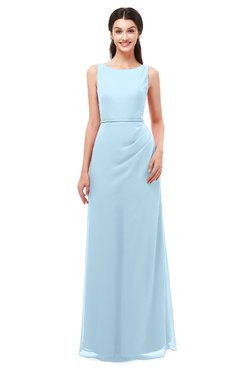 ColsBM Livia Ice Blue Bridesmaid Dresses Sleeveless A-line Traditional Pick up Floor Length Sabrina