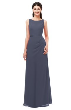 ColsBM Livia Nightshadow Blue Bridesmaid Dresses Sleeveless A-line Traditional Pick up Floor Length Sabrina