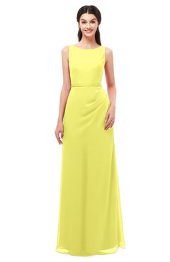 ColsBM Livia Pale Yellow Bridesmaid Dresses Sleeveless A-line Traditional Pick up Floor Length Sabrina