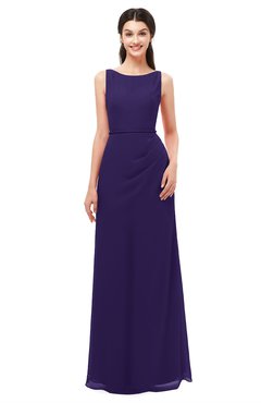 ColsBM Livia Royal Purple Bridesmaid Dresses Sleeveless A-line Traditional Pick up Floor Length Sabrina