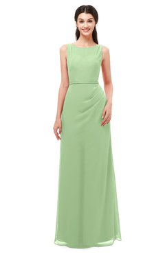 ColsBM Livia Sage Green Bridesmaid Dresses Sleeveless A-line Traditional Pick up Floor Length Sabrina