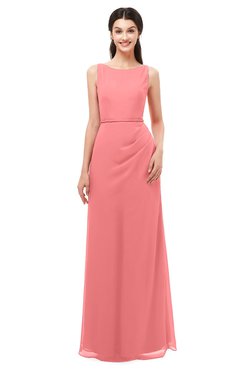 ColsBM Livia Shell Pink Bridesmaid Dresses Sleeveless A-line Traditional Pick up Floor Length Sabrina