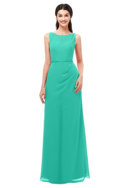 ColsBM Livia Viridian Green Bridesmaid Dresses Sleeveless A-line Traditional Pick up Floor Length Sabrina