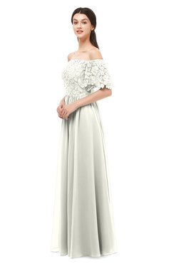 ColsBM Ingrid Ivory Bridesmaid Dresses Half Backless Glamorous A-line Strapless Short Sleeve Pleated