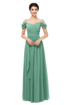ColsBM Skylar Beryl Green Bridesmaid Dresses Spaghetti Sexy Zip up Floor Length A-line Pleated