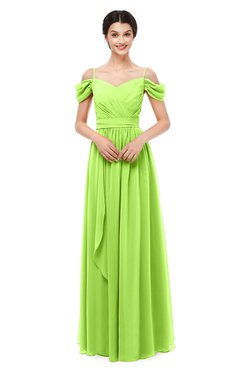 ColsBM Skylar Bright Green Bridesmaid Dresses Spaghetti Sexy Zip up Floor Length A-line Pleated