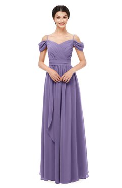 ColsBM Skylar Chalk Violet Bridesmaid Dresses Spaghetti Sexy Zip up Floor Length A-line Pleated