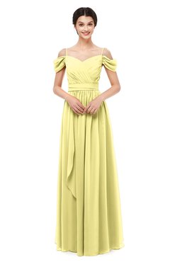 ColsBM Skylar Daffodil Bridesmaid Dresses Spaghetti Sexy Zip up Floor Length A-line Pleated