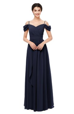 ColsBM Skylar Dark Sapphire Bridesmaid Dresses Spaghetti Sexy Zip up Floor Length A-line Pleated