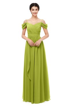 ColsBM Skylar Green Oasis Bridesmaid Dresses Spaghetti Sexy Zip up Floor Length A-line Pleated