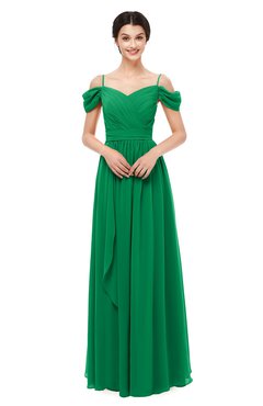 ColsBM Skylar Green Bridesmaid Dresses Spaghetti Sexy Zip up Floor Length A-line Pleated