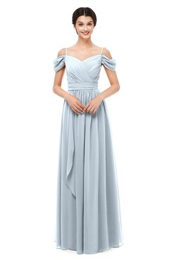 ColsBM Skylar Illusion Blue Bridesmaid Dresses Spaghetti Sexy Zip up Floor Length A-line Pleated