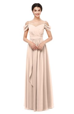 ColsBM Skylar Peach Puree Bridesmaid Dresses Spaghetti Sexy Zip up Floor Length A-line Pleated