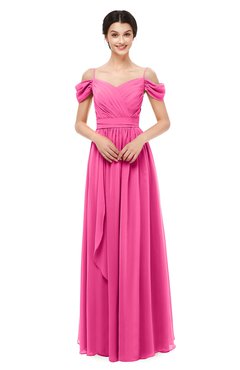 ColsBM Skylar Rose Pink Bridesmaid Dresses Spaghetti Sexy Zip up Floor Length A-line Pleated