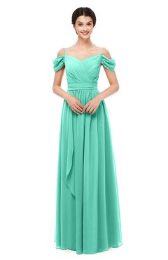 ColsBM Skylar Seafoam Green Bridesmaid Dresses Spaghetti Sexy Zip up Floor Length A-line Pleated