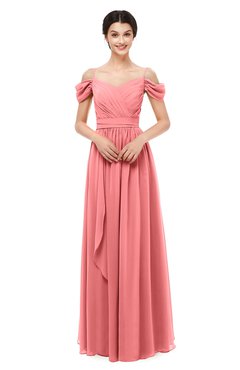 ColsBM Skylar Shell Pink Bridesmaid Dresses Spaghetti Sexy Zip up Floor Length A-line Pleated