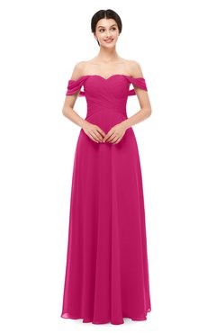 ColsBM Lydia Beetroot Purple Bridesmaid Dresses Sweetheart A-line Floor Length Modern Ruching Short Sleeve
