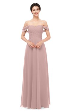 ColsBM Lydia Bridal Rose Bridesmaid Dresses Sweetheart A-line Floor Length Modern Ruching Short Sleeve