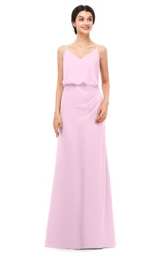 ColsBM Sasha Fairy Tale Bridesmaid Dresses Column Simple Floor Length Sleeveless Zip up V-neck