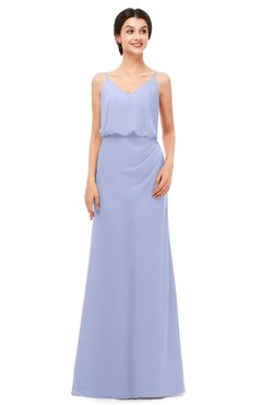 ColsBM Sasha Lavender Bridesmaid Dresses Column Simple Floor Length Sleeveless Zip up V-neck