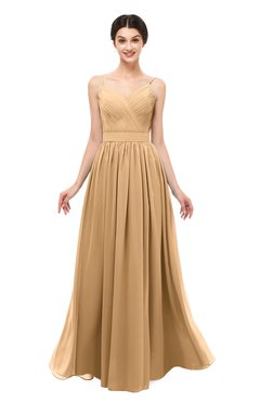 ColsBM Bryn Desert Mist Bridesmaid Dresses Floor Length Sash Sleeveless Simple A-line Criss-cross Straps