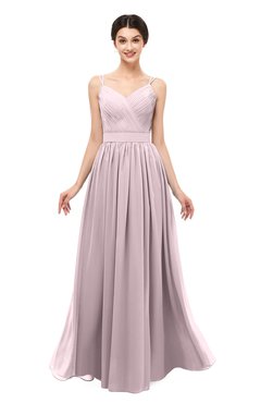 ColsBM Bryn Pale Lilac Bridesmaid Dresses Floor Length Sash Sleeveless Simple A-line Criss-cross Straps