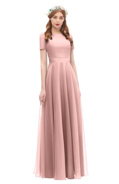 ColsBM Morgan Bridesmaid Dresses Zip up A-line Traditional Sash Bateau Short Sleeve