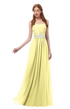 ColsBM Jess Daffodil Bridesmaid Dresses Sleeveless Appliques Strapless A-line Zipper Modern