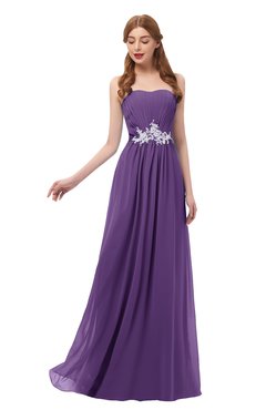 ColsBM Jess Dark Purple Bridesmaid Dresses Sleeveless Appliques Strapless A-line Zipper Modern