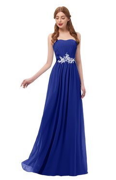 ColsBM Jess Electric Blue Bridesmaid Dresses Sleeveless Appliques Strapless A-line Zipper Modern