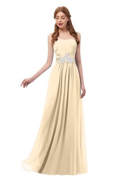ColsBM Jess Marzipan Bridesmaid Dresses Sleeveless Appliques Strapless A-line Zipper Modern