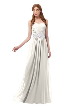 ColsBM Jess Off White Bridesmaid Dresses Sleeveless Appliques Strapless A-line Zipper Modern