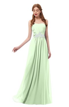 ColsBM Jess Pale Green Bridesmaid Dresses Sleeveless Appliques Strapless A-line Zipper Modern