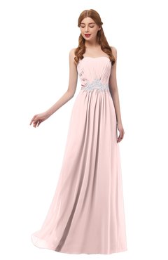 ColsBM Jess Pastel Pink Bridesmaid Dresses Sleeveless Appliques Strapless A-line Zipper Modern
