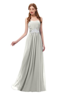 ColsBM Jess Platinum Bridesmaid Dresses Sleeveless Appliques Strapless A-line Zipper Modern