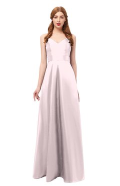 ColsBM Aubrey Blush Bridesmaid Dresses V-neck Sleeveless A-line Criss-cross Straps Sash Classic