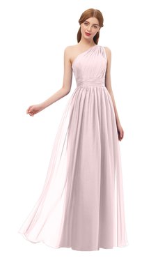 ColsBM Kendal Blush Bridesmaid Dresses A-line Sleeveless Half Backless Pleated Elegant One Shoulder