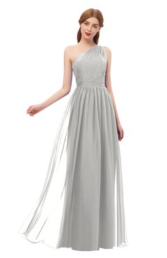 ColsBM Kendal Platinum Bridesmaid Dresses A-line Sleeveless Half Backless Pleated Elegant One Shoulder