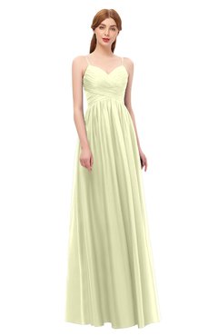 ColsBM Rian Anise Flower Bridesmaid Dresses Sleeveless Ruching A-line Glamorous Half Backless Spaghetti