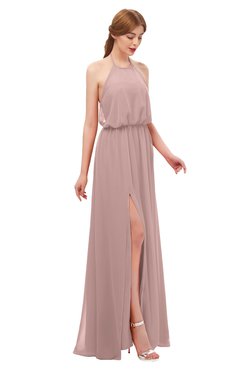 ColsBM Jackie Blush Pink Bridesmaid Dresses Casual Floor Length Halter Split-Front Sleeveless Backless