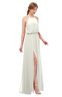 ColsBM Jackie Ivory Bridesmaid Dresses Casual Floor Length Halter Split-Front Sleeveless Backless