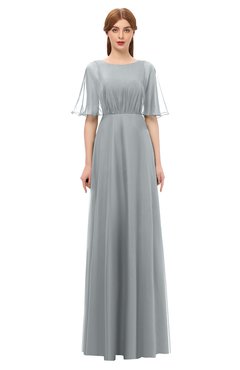 ColsBM Ricki High-rise Bridesmaid Dresses Floor Length Zipper Elbow Length Sleeve Glamorous Pleated Jewel